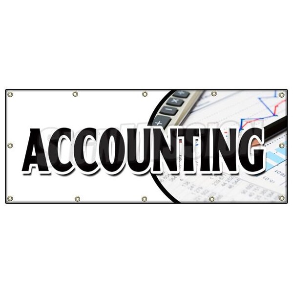 ACCOUNTING BANNER SIGN tax return preparation cpa refund accountant